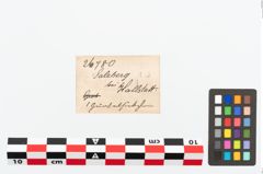 Etikett zu Bronzegürtelhaken (NHMW-PRAE-026780)